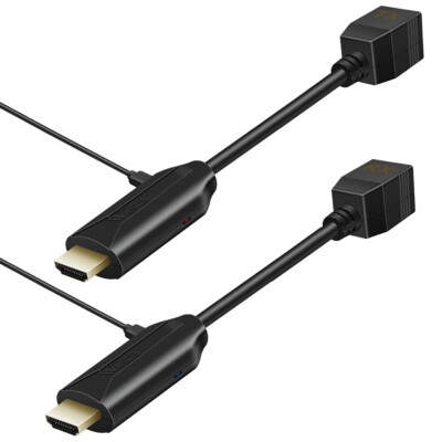 HDMI Over Ethernet Cat5e / Cat6 RJ45 Ethernet Cable, HDMI to RJ45 Network  196ft