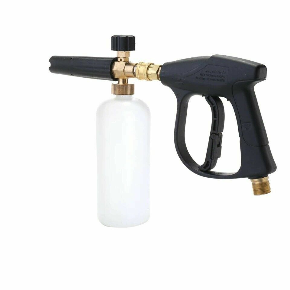 1/4" Snow Foam Washer Gun Car Wash Soap Lance Cannon Spray Pressure Jet Bottle