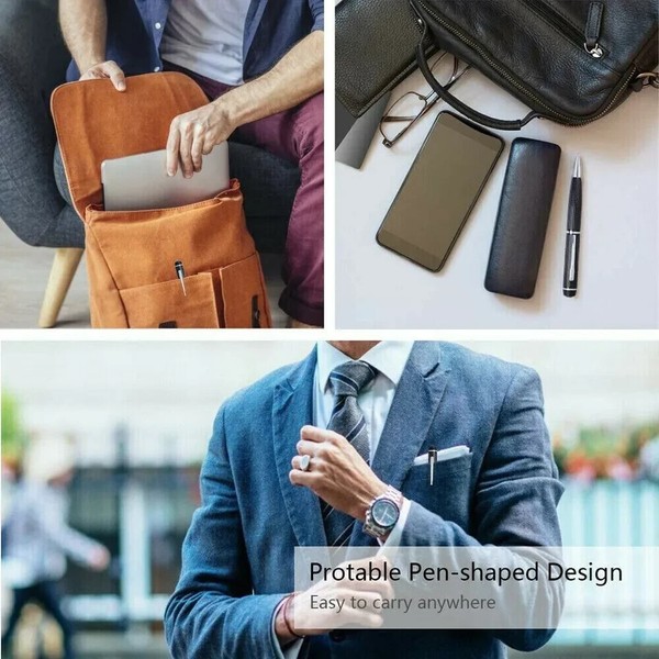 Men with stylish, portable accessories for work and travel.