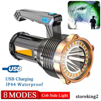 Super Bright 22000000LM LED Flashlight High Powered Torch USB Rechargeable Lamp