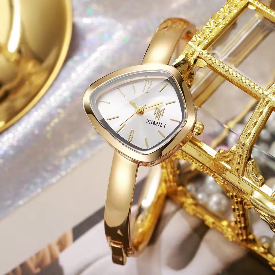 Fashion Irregular Dial Women Watch Ladies Bracelet Bangle Quartz Wristwatches