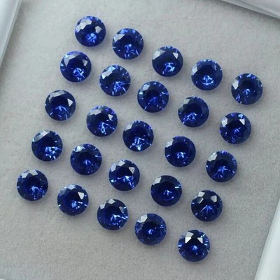 Blue Sapphire Round Natural 6 mm 10 Pcs Beautiful Certified Loose Gemstone Lot