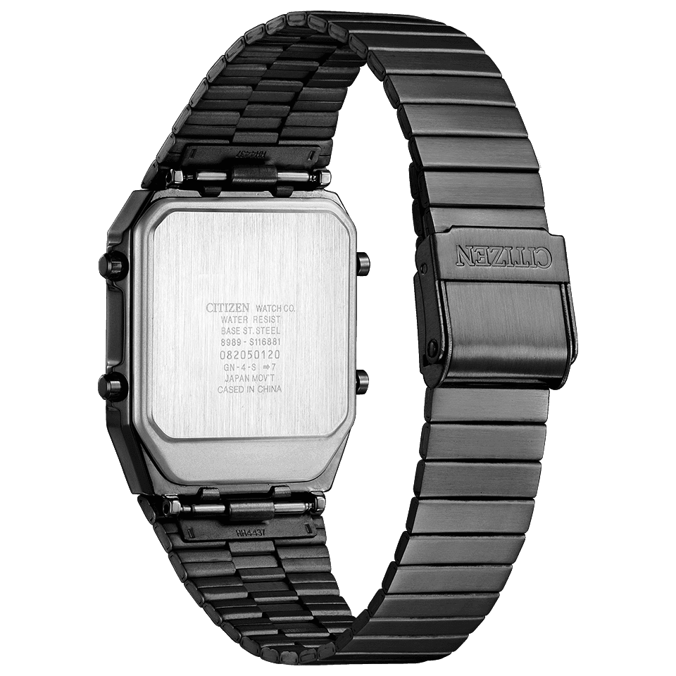 Pre-owned Citizen Collection Ana-digi Temp Jg2105-93e Analog Digital Black Watch Unisex