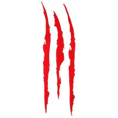 2 Pcs  Monster Claw Scratch Decal Reflective Sticker for Car Headlight Decor US