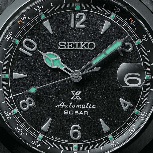 Pre-owned Seiko Prospex Spb337j1 Alpinist Limited Edition Night Black Series Watch