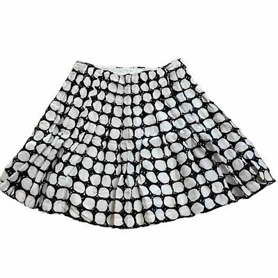 David Meister Summer Skirt Linen Blend Womens Size 10 Lined Lightweight Pleated