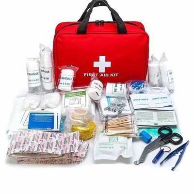 184 PIECE FIRST AID KIT BAG MEDICAL EMERGENCY KIT TRAVEL CAMPING HOME CAR WORK.