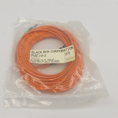 Black Box EFN062-010M-CC Multimode Fiber Optic Cable ST-ST Duplex 10 Meter