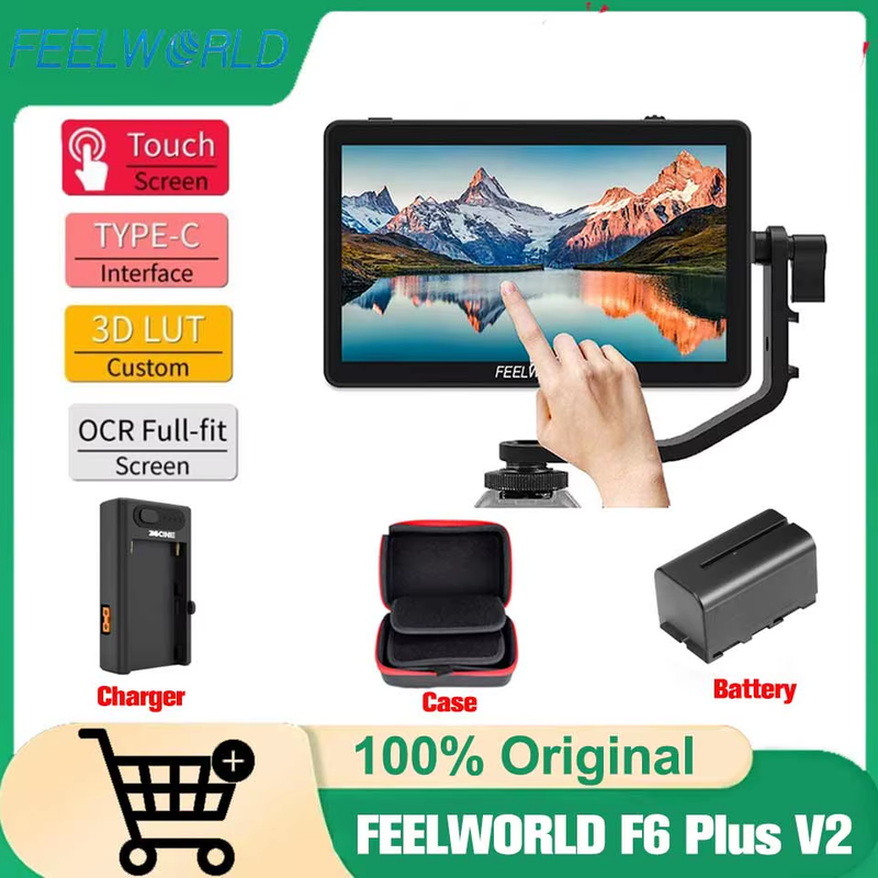 F6 Plus V2 6' On-camera DSLR Field Monitor Touch Screen Monitor with HDR 3D Lut