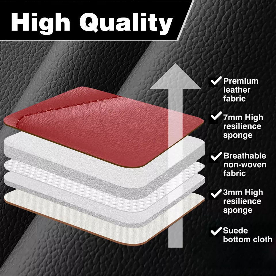 For TOYOTA Car Seat Cover Full Set 5-Seats Leather Front Rear Protector Cushion