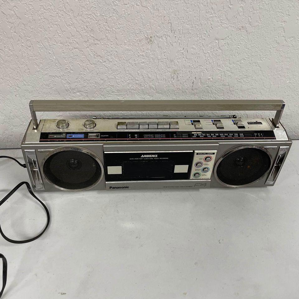 1984 PANASONIC RX-F4 AMBIENCE BOOMBOX FM/AM RADIO CASSETTE RECORDER RD DSCRPT HN