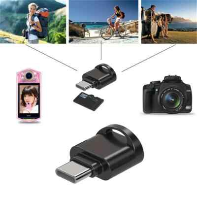 Black Type C To Micro SD TF Card Reader OTG USB Adapter Converter For Samsung