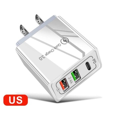Quick Charge 3.0 PD USB Charger Universal USB Type C Fast Charger Power Adapter