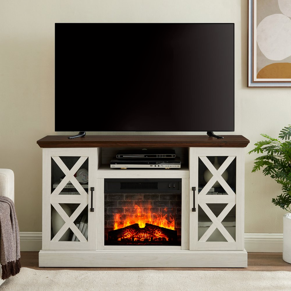 Tvs Up To 55" 18"-wide Electric Fireplace Insert