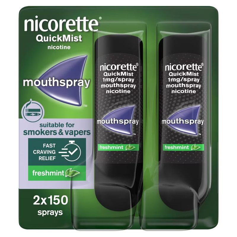 Nicorette Quickmist Duo, 2 x 150 sprays