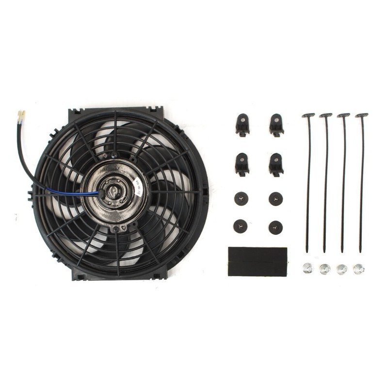 Universal 12" 10-Blade Radiator Fan Slim Fit 12V PUSH/PULL COOLING