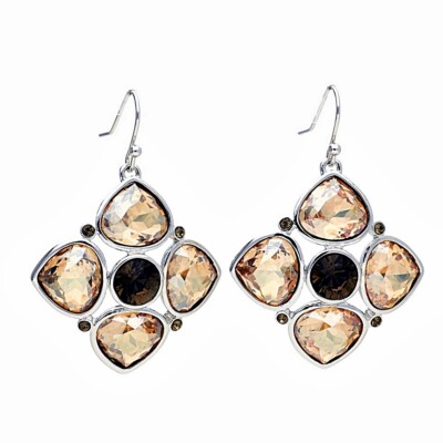 GUESS UBE91102 Paire Boucles DOreilles Femme En Couleur Argent Cristal Neuf