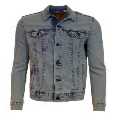 

Мужская джинсовая куртка Levis Denim Trucker с длинным рукавом Пальто на пуговицах Pretty City, Light wash 723340225