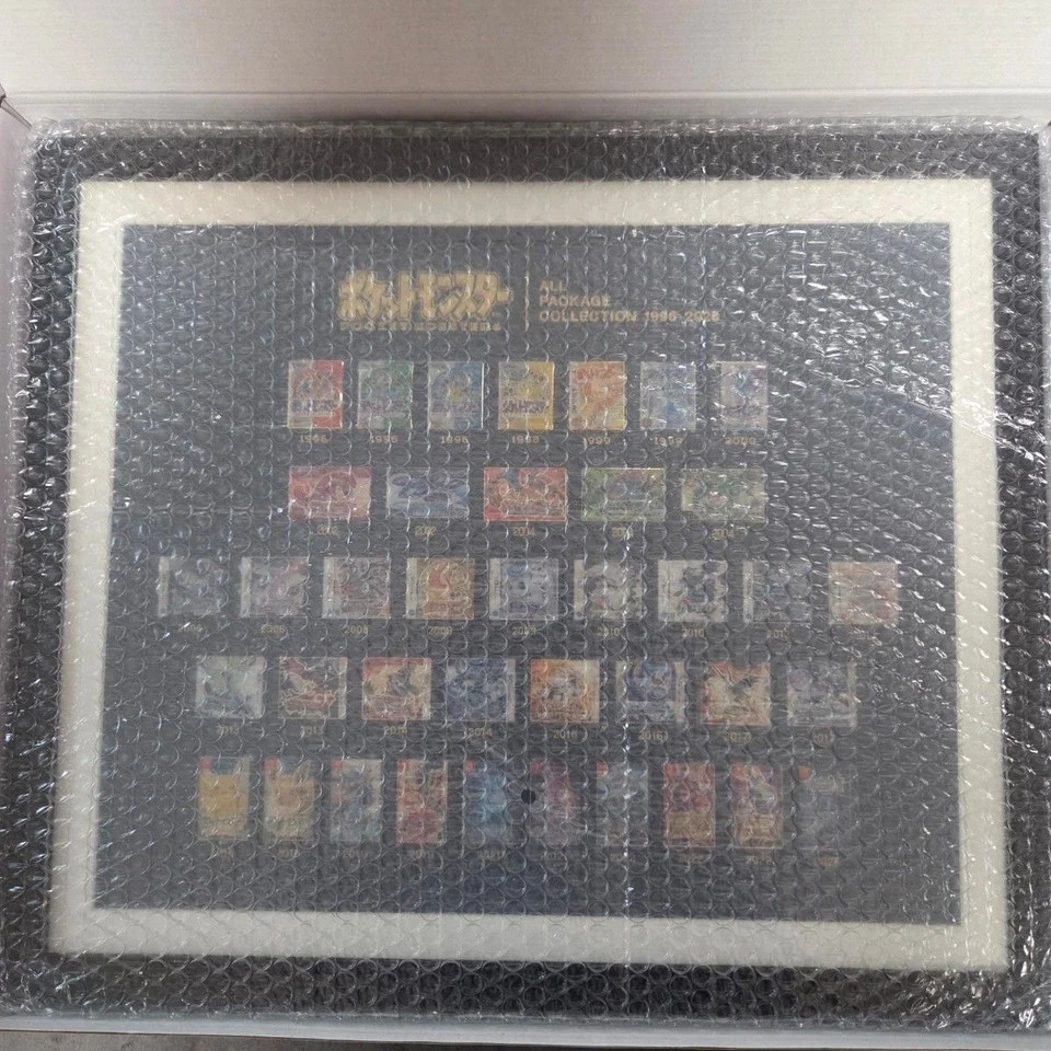 ポケットモンスター ALL PACKAGE COLLECTION Pokemon Pin Badge All Package Collection 1996-2025 Framed Art