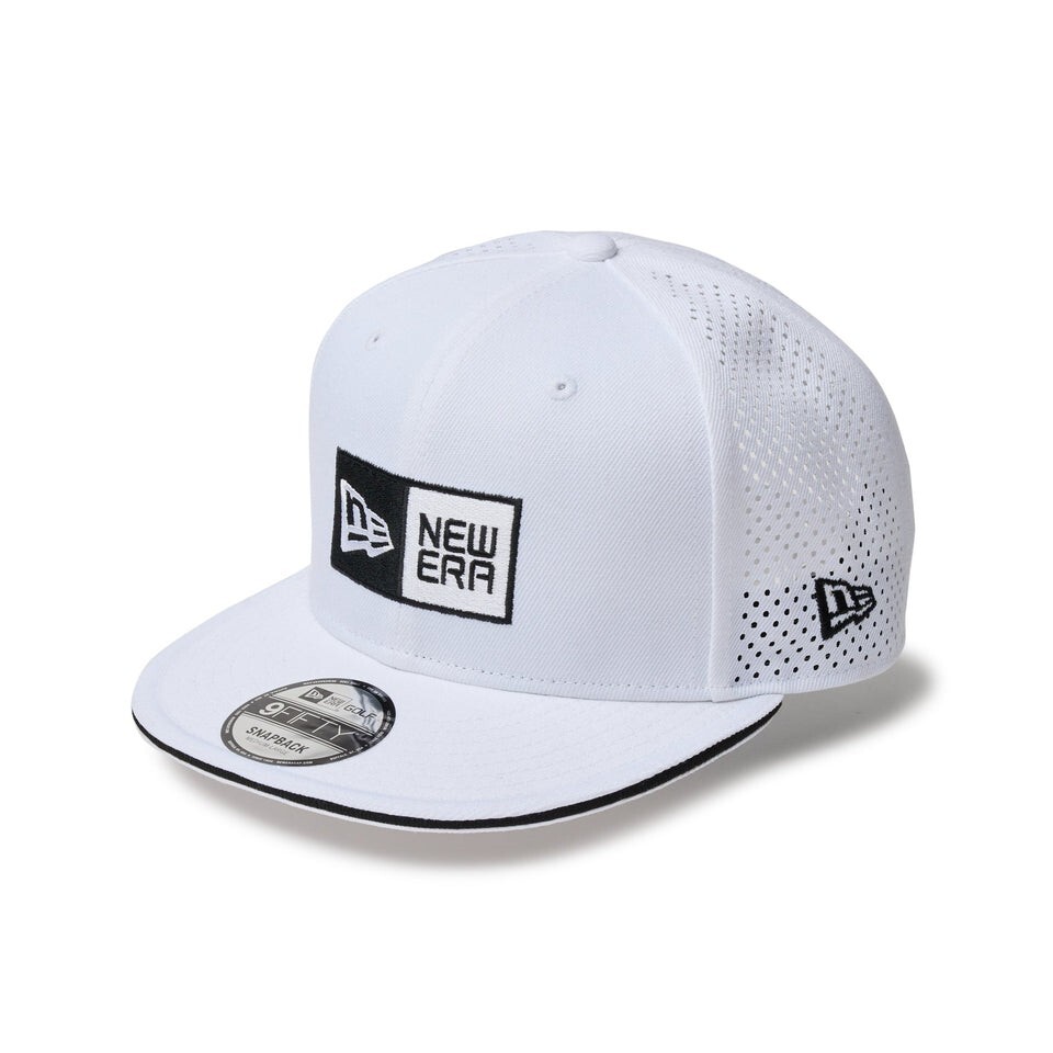 【New Era】 ★ GOLF ★ 940VS VERTICAL LASER CAP ★ New Era Golf 9FIFTY Laser Perforated Box Logo White Unisex