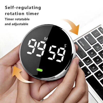 Large LED Digital Kitchen Timer Countdown Stopwatch Magnetic Loud Alarm Clock