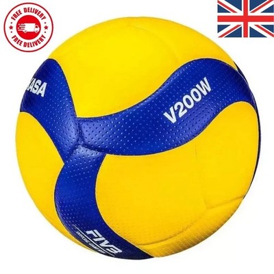 Mikasa V200W Official FIVB Volleyball Size 5 InOutdoor Games Leather Sport Ball