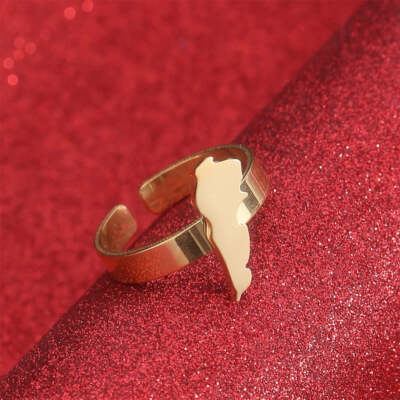 Lebanon Solid Map Ring