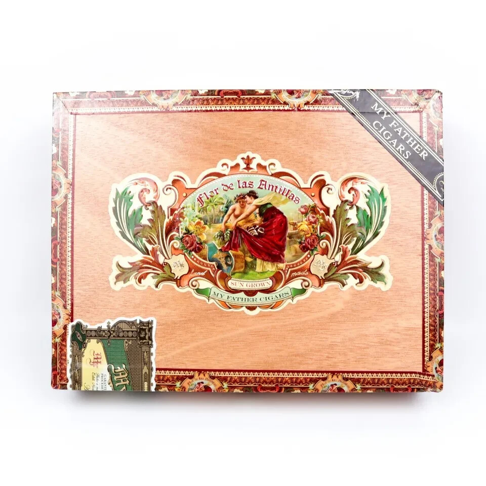 Flor de las Antillas Toro Empty Wood Cigar Box 9" x 7" x 2"