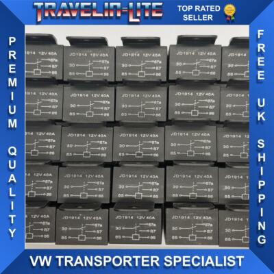12V 40 Amp Relay 5 Pin Best Quality Waterproof Automotive Car Van Boat New 25pcs