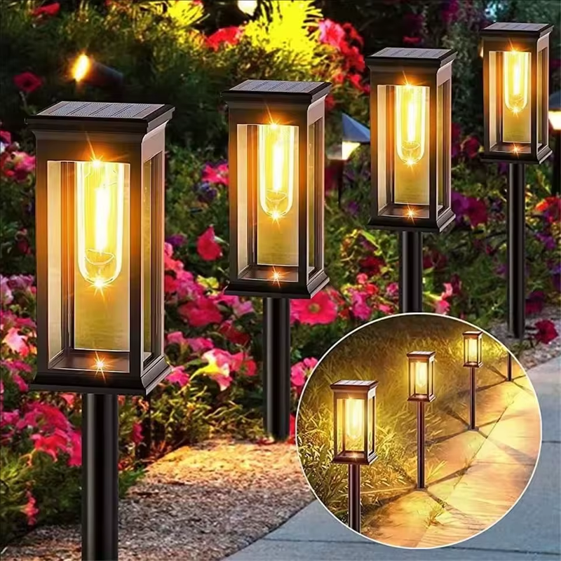 Outdoor Solar Pathway Lights Warm Light Waterproof Solar Garden Lights Landscape