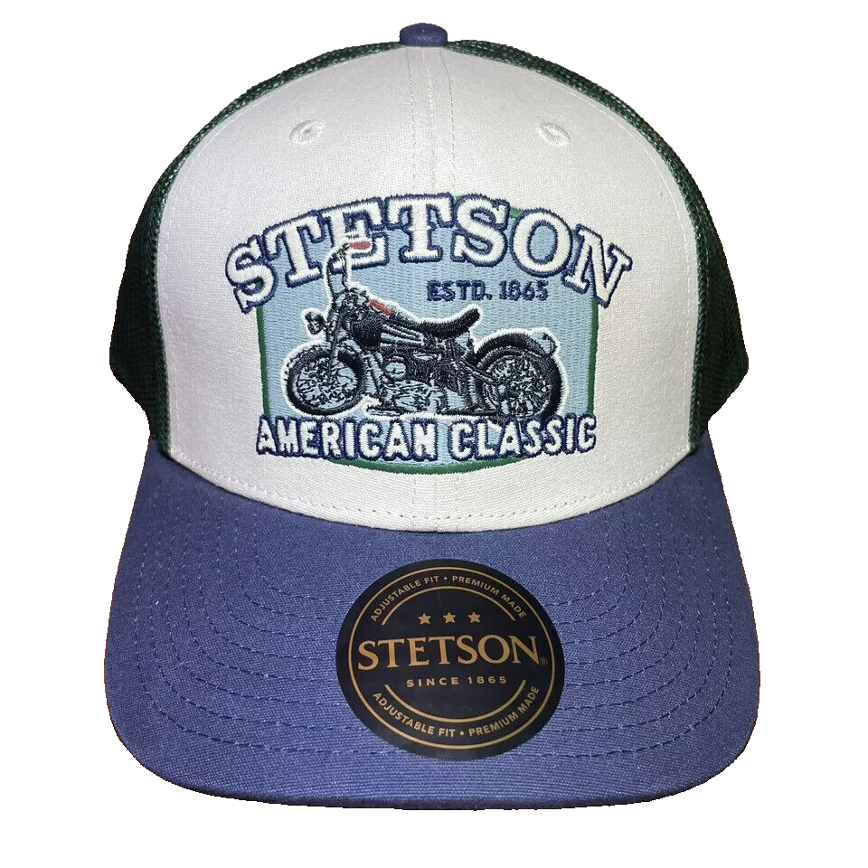 Stetson Hat American Classic Motorcycle Navy Blue Green