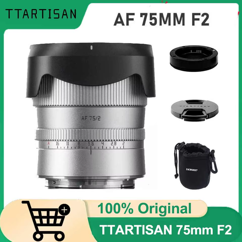 AF 75mm F2 Full Frame Autofocus Lens for Portrait Photography for Sony E A6400 A