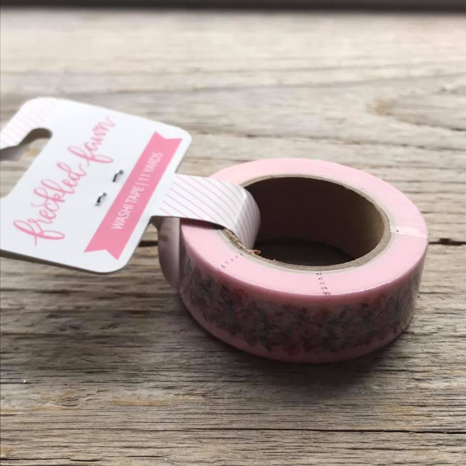 Freckled Fawn Pink Purple & Blue Floral Washi Tape 11 Yards