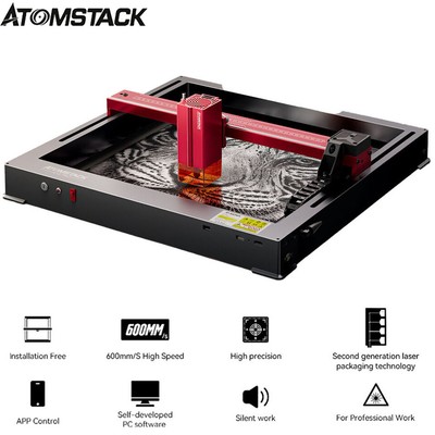 ATOMSTACK A24 PRO 24W CNC Laser Engraver Cutter 36000mm/min APP Control V0H1