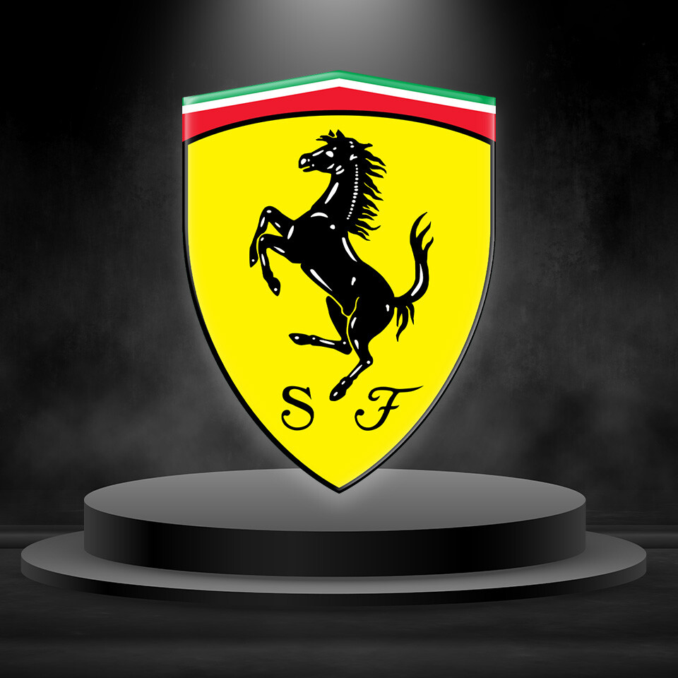 Ferrari ブラックレザーベルト Fロゴ Ferrari ブラックレザーベルト Fロゴ Jacquard belt with