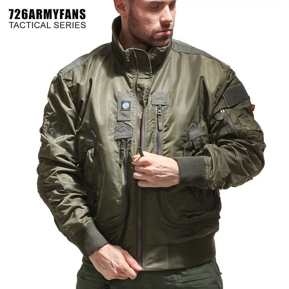 Mens Flight Air Force Pilot Flying Army Military Outwear Bomber MA-1 Jacket Coat