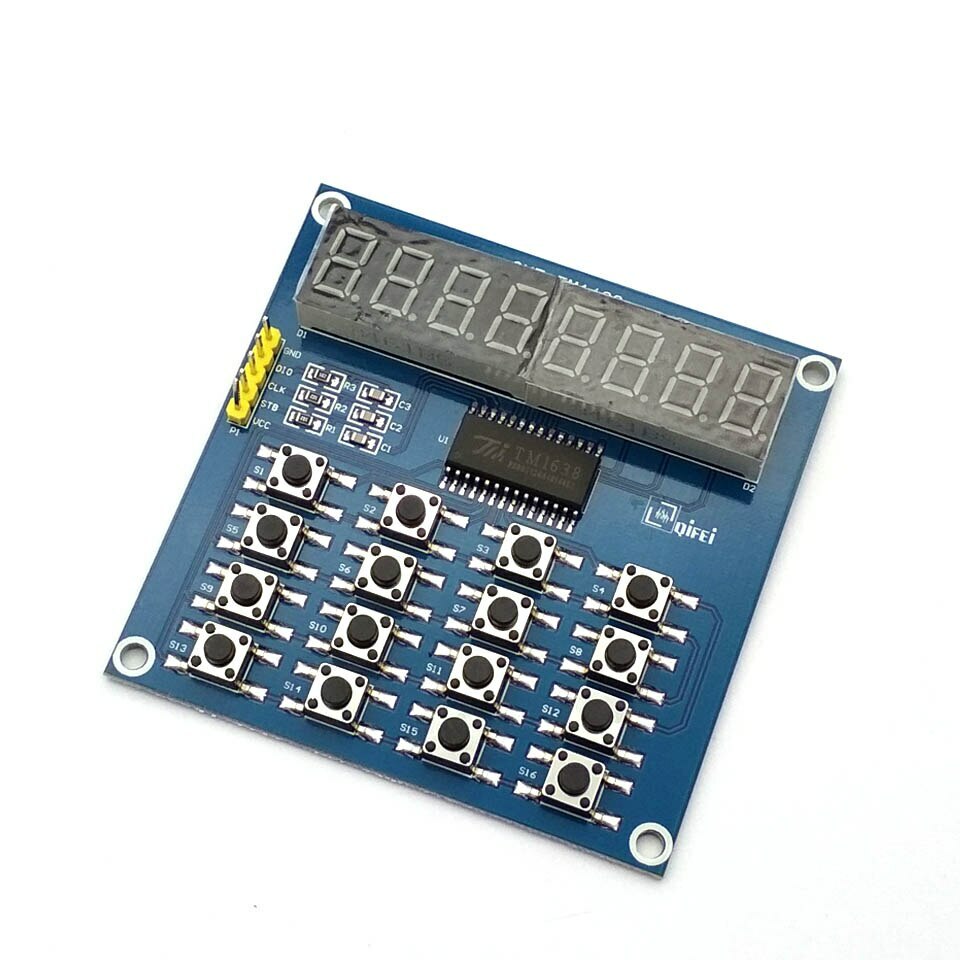 DIY Kit Parts TM1638 8 Bits LED Digital Tube Module Keyboard Scan And Key