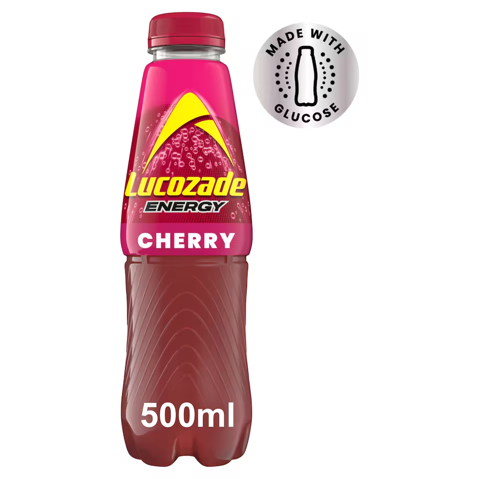 Lucozade Energy Cherry Bottle Pack of 24 x 500ml