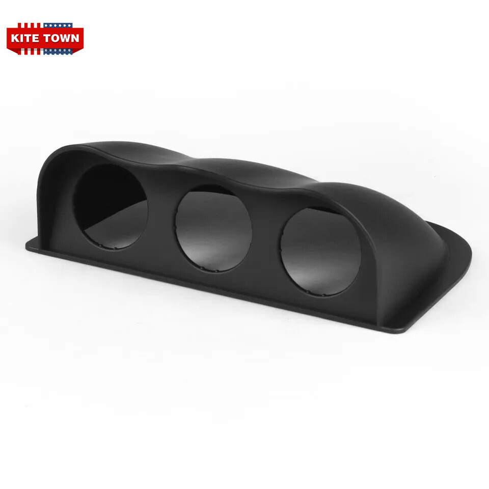 2" 52mm Car Triple 3 Hole Dashboard Gauge Holder Pod Meter Mount Bracket Black