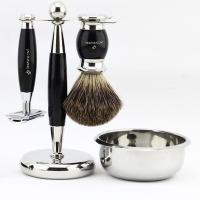 NEU JAG Shaving Herren Bartpflegeset Rasierpinsel DE, Rasierhobel & Schale
