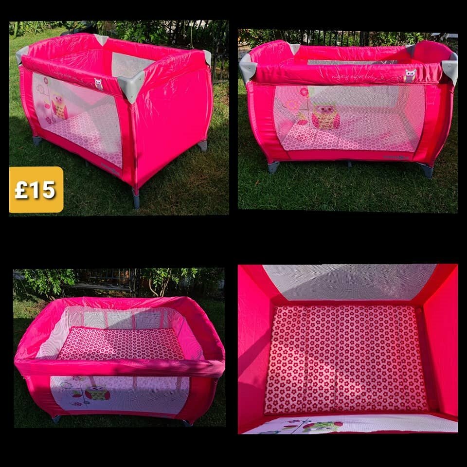 PINK TRAVEL COT ****** in Warrington, Cheshire Gumtree