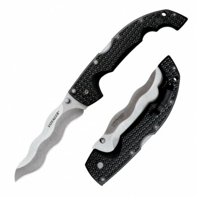 Cold Steel Kris Voyager Tri-Ad Lock Knife (5.5'' Stonewash AUS-10A) 29AXW