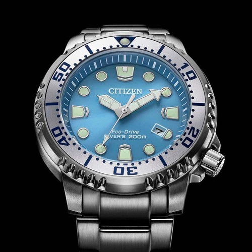 Pre-owned Citizen Promaster Marine Eco Drive Divers 200m Ocean Blue Bn0165-55l Mens Watch