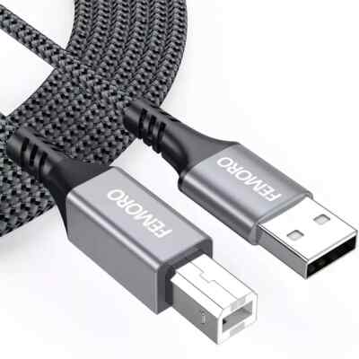 Printer Cable 10 Feet, USB a to B Printer Cable USB 2.0 Type B Cables Long Cord