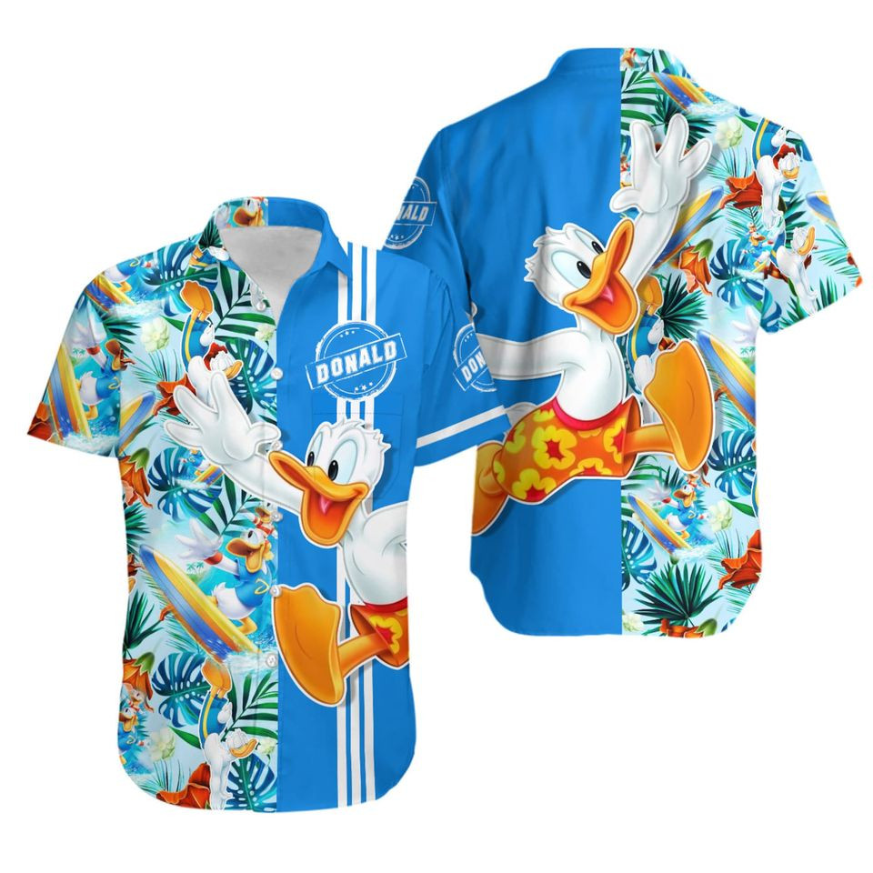 Donald Duck Flower 3D HAWAII SHIRT US Size All Over Print Father Day Gift