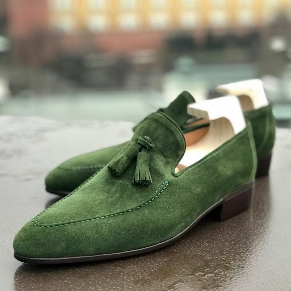 靴 BALLY Green suede loafers 24cm British Walkers Westminster Bally Style Men's Leather and