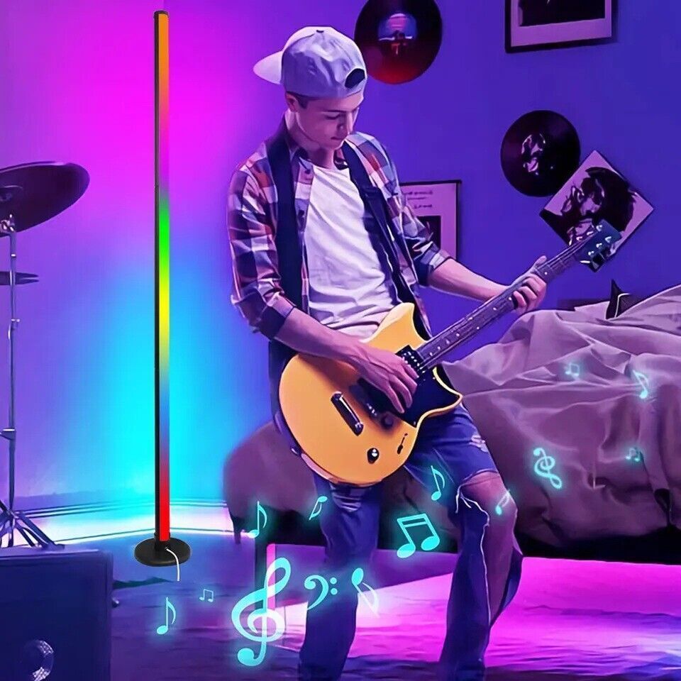 47" LED Floor Lamp Corner Light Lamp RGB+White Modern Smart Remote & App Control