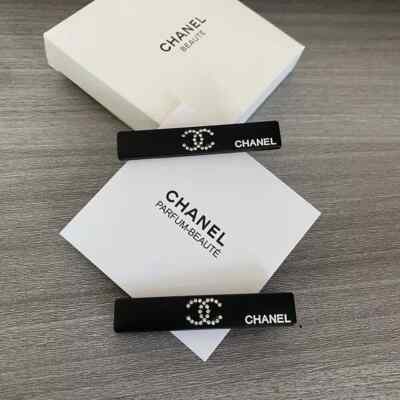 New With Box Chanel Beauty Hair Clip Gift Set 2 Pcs Rare Item Black