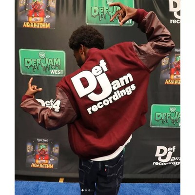 House Party Snoop Dogg Maroon Wool Def Jam Recording Varsity Jacket