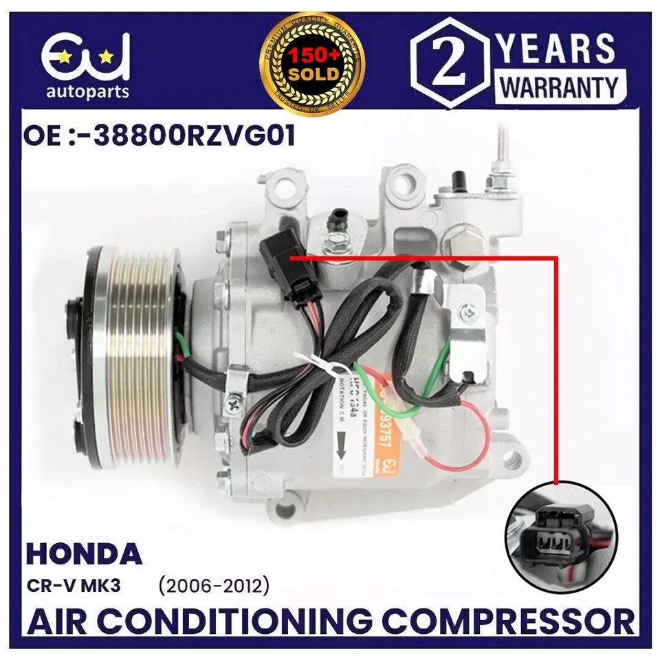 AIR CON AC COMPRESSOR PUMP FOR HONDA CR-V MK3 06-12 CIVIC MK8 1.8 2.0 IVTEC FR-V